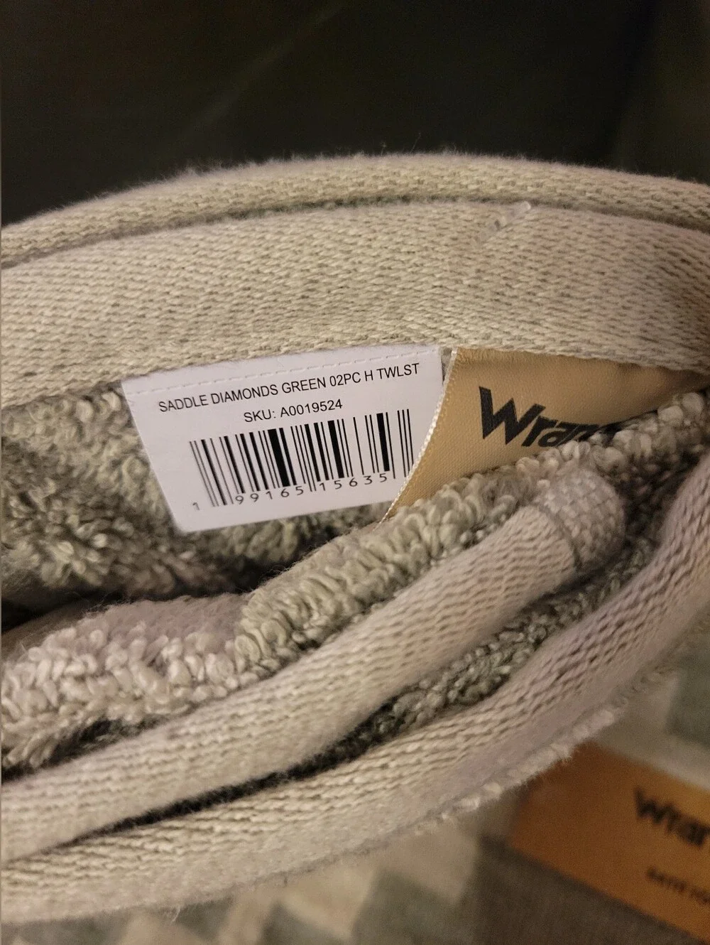 Wrangler‎ 2 Bath Towel And 2 Hand Towel Set Saddle Diamonds green New With Tags